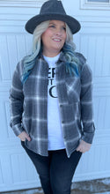 Load image into Gallery viewer, Odessa Gray Plaid Button Up