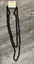Load image into Gallery viewer, Black Long Bead Necklace