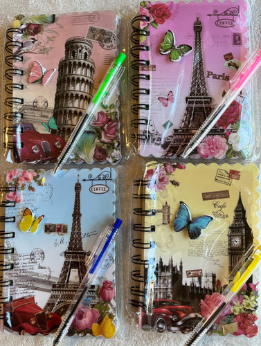 Paris Theme Mini Notepad