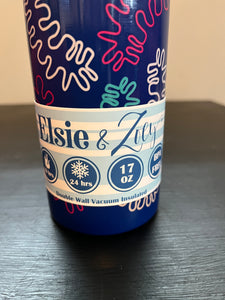 Blue Elise & Zoey Thermos