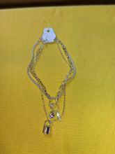Load image into Gallery viewer, Silver Lock &amp; Key Necklace