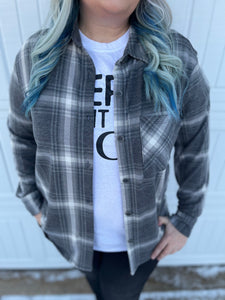 Odessa Gray Plaid Button Up