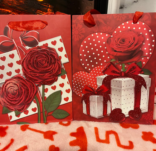 3D Red Gift Bags