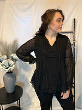 Load image into Gallery viewer, Dottie Tiered Top- Black